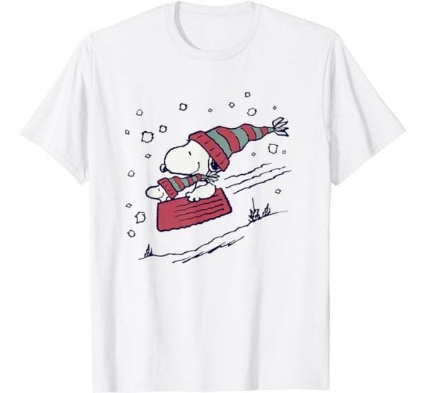Peanuts - Snoopy Sledding T-Shirt Peanuts - Snoopy Sledding T-Shirt